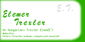 elemer trexler business card